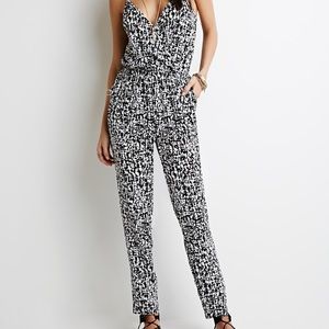 *donating 4/20 Black & white abstract jumpsuit